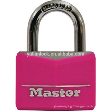 Nouveau produit Master Lock 146D Rose rouge couleur plastique Couvre-corps en aluminium cadenas